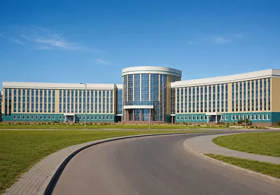 Фиброцементный фасад казахского университета технологии и бизнеса
